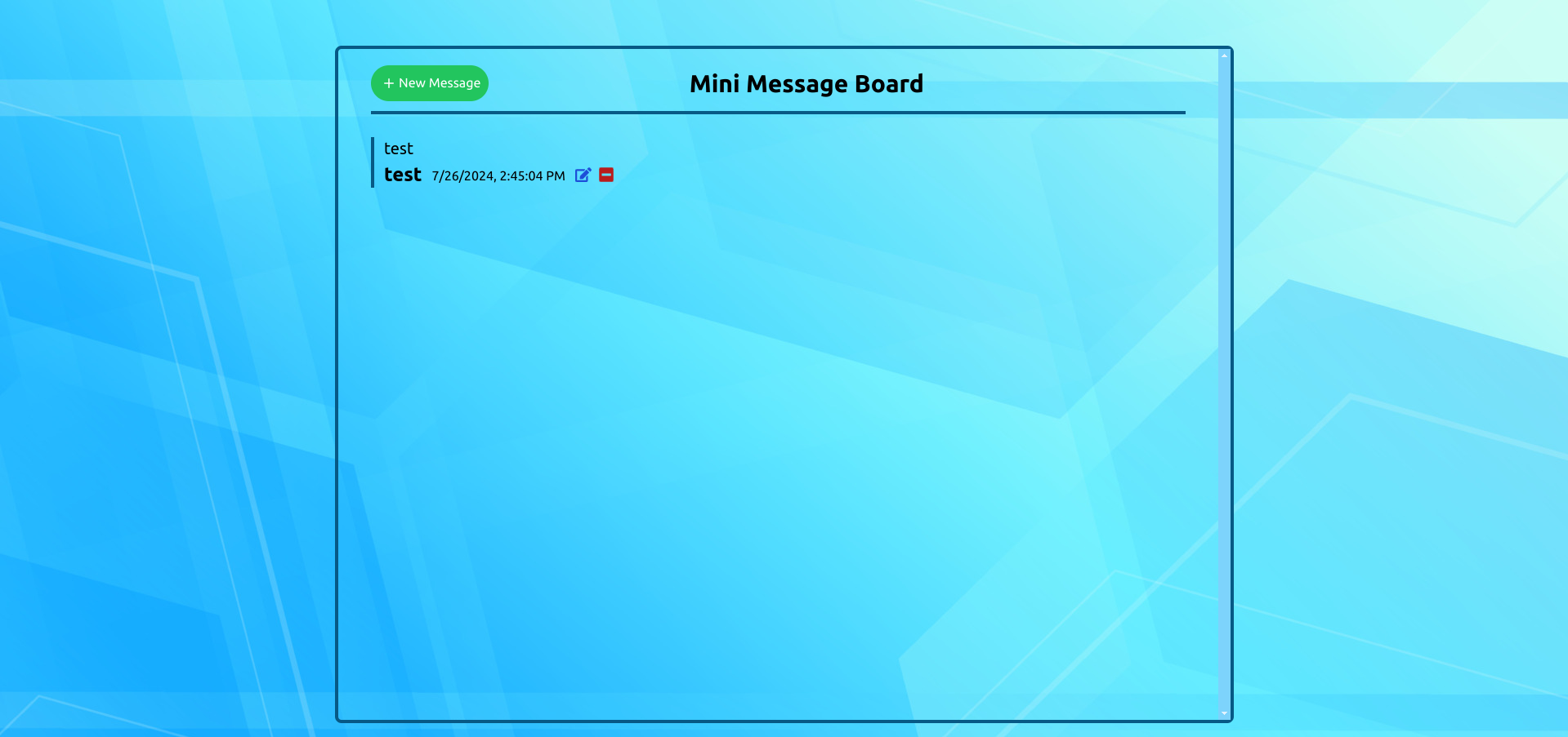 mini message board